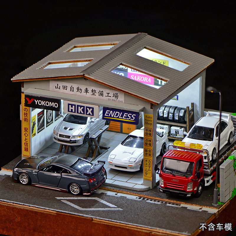 Model Kit Store - Kit Diorama Bengkel Perbaikan Mobil Skala