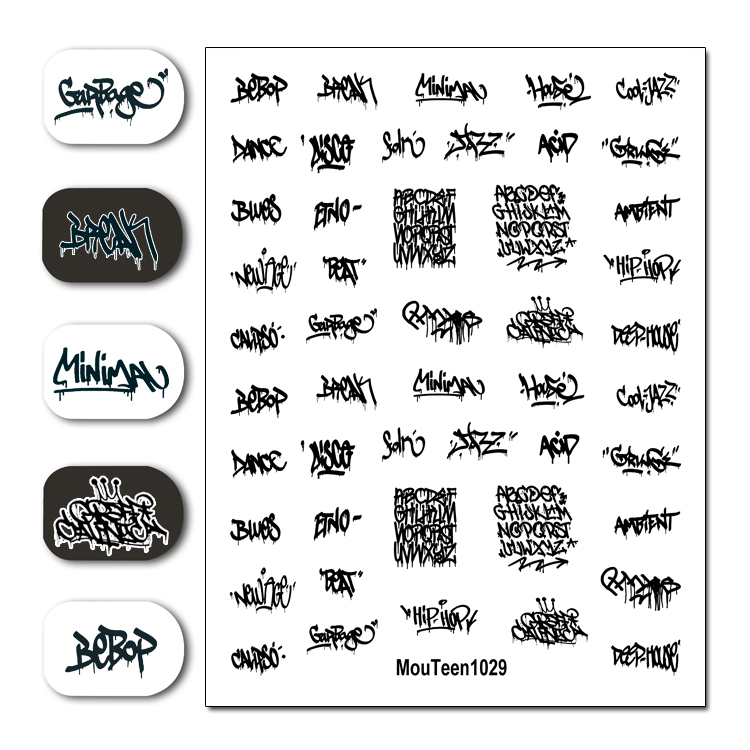 Waterslide Decal Paper - Terbaru Laris Stiker Kuku Grafiti Tetesan