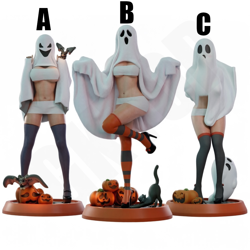 Model Kit Diorama - Halloween Ghost Lady 1/24 Skala Resin