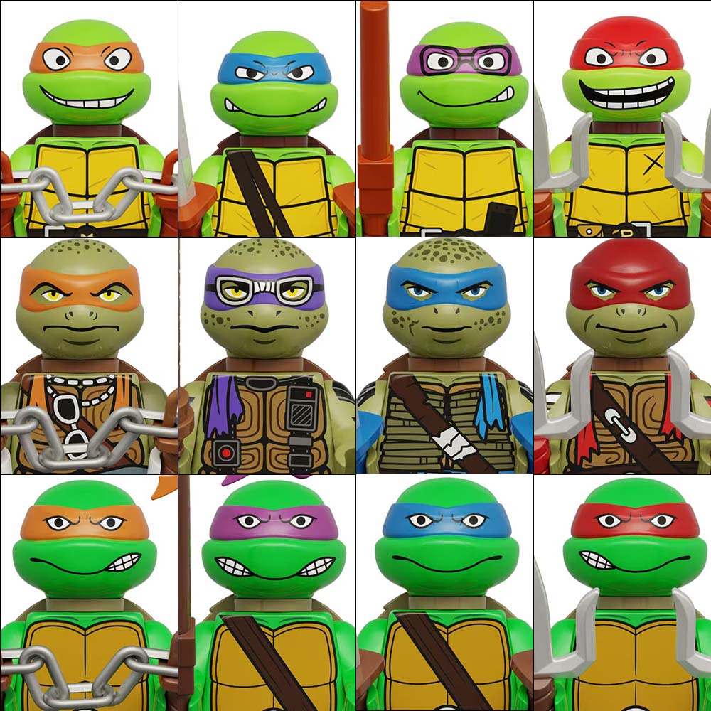 Model Kit Ninja - 4PCS 8PCS Figur Aksi Mini Ninja