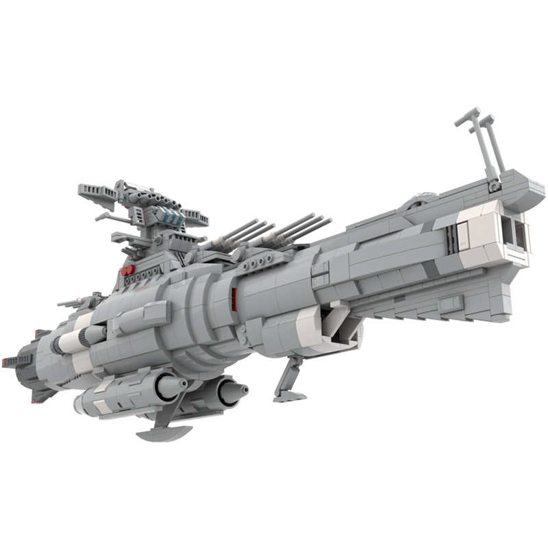 1347pcs MOC Kapal Perang Luar  - Model Kit Yamato Space ulasan dan harga