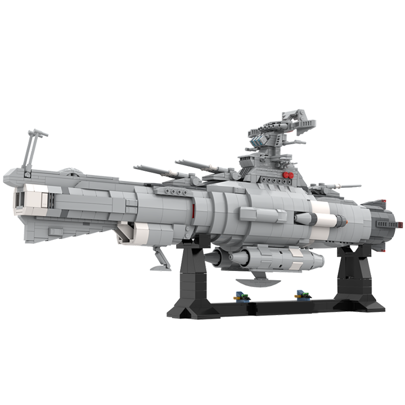 1347pcs MOC Kapal Perang Luar  - Model Kit Yamato Space ulasan dan harga