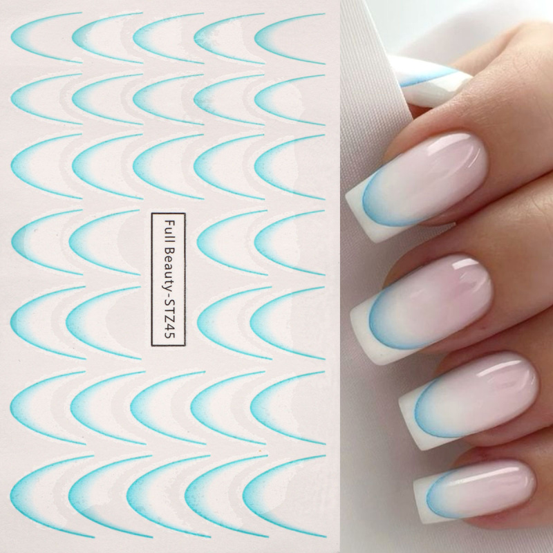 8 buah gradien seni kuku Peran - Waterslide Decal Paper ulasan dan harga
