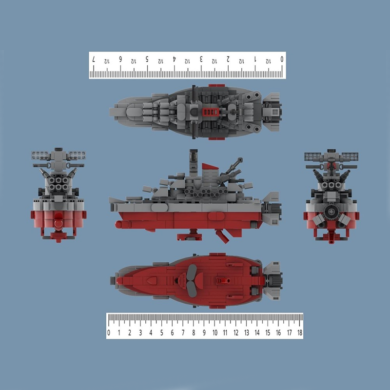 312pcs MOC Kapal Perang Luar A - Model Kit Yamato Space ulasan dan harga