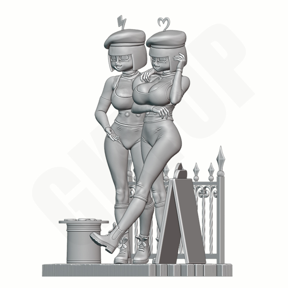 Twin Beauties 1/24 Skala Resin - Model Kit Diorama ulasan dan harga