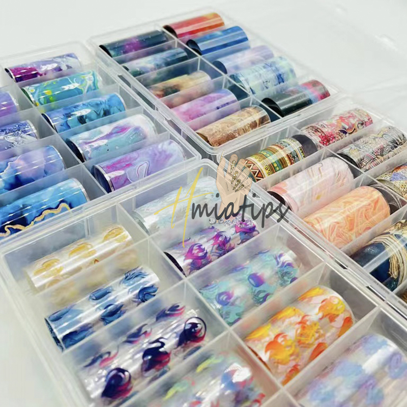 10 gulungan desain kuku foil u - Waterslide Decal Paper ulasan dan harga